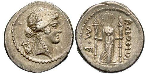 1 Denier République romaine (509BC-27BC) Argent 