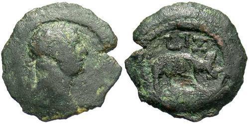 1 Dichalkon Imperio romano (27BC-395) Bronce Trajano (53-117)