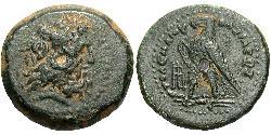 1 Dichalkon Ptolemaic Kingdom (332BC-30BC) Bronzo Tolomeo III Evergete (282BC-222BC)