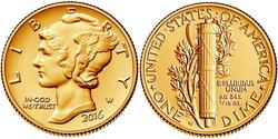 1 Dime Vereinigten Staaten von Amerika (1776 - ) Gold 