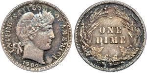 1 Dime / 10 Cent États-Unis d
