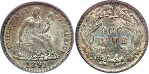 1 Dime / 10 Cent États-Unis d