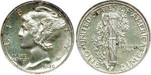 1 Dime / 10 Cent États-Unis d