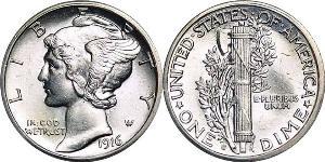 1 Dime / 10 Cent États-Unis d
