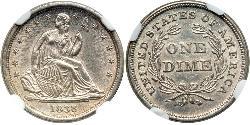 1 Dime / 10 Cent Estados Unidos de América (1776 - ) Cobre/Plata 