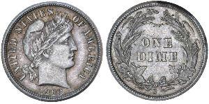 1 Dime / 10 Cent Estados Unidos de América (1776 - ) Cobre/Plata 