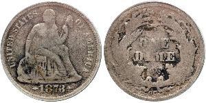 1 Dime / 10 Cent Estados Unidos de América (1776 - ) Cobre/Plata 