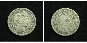 1 Dime / 10 Cent Estados Unidos de América (1776 - ) Cobre/Plata 