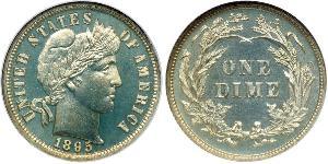 1 Dime / 10 Cent Estados Unidos de América (1776 - ) Cobre/Plata 
