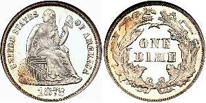 1 Dime / 10 Cent Estados Unidos de América (1776 - ) Cobre/Plata 