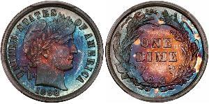 1 Dime / 10 Cent Estados Unidos de América (1776 - ) Cobre/Plata 