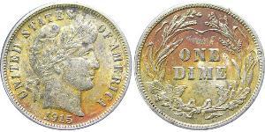 1 Dime / 10 Cent Estados Unidos de América (1776 - ) Cobre/Plata 