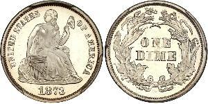1 Dime / 10 Cent Estados Unidos de América (1776 - ) Cobre/Plata 
