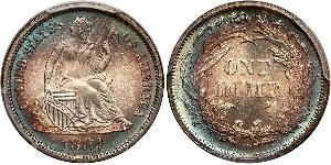1 Dime / 10 Cent Estados Unidos de América (1776 - ) Cobre/Plata 