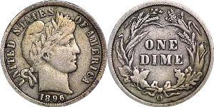 1 Dime / 10 Cent Estados Unidos de América (1776 - ) Cobre/Plata 