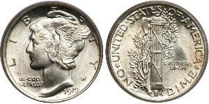 1 Dime / 10 Cent USA (1776 - ) Copper/Silver 