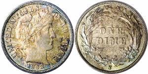 1 Dime / 10 Cent USA (1776 - ) Copper/Silver 