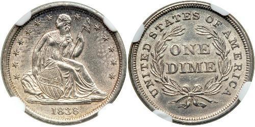 1 Dime / 10 Cent USA (1776 - ) Copper/Silver 
