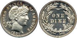 1 Dime / 10 Cent USA (1776 - ) Copper/Silver 