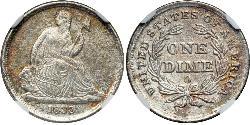 1 Dime / 10 Cent USA (1776 - ) Copper/Silver 