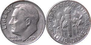 1 Dime / 10 Cent Estados Unidos de América (1776 - ) Plata 