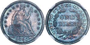 1 Dime / 10 Cent Estados Unidos de América (1776 - ) Plata 