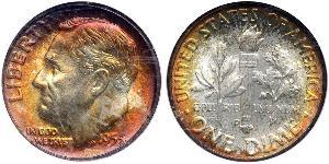 1 Dime / 10 Cent Estados Unidos de América (1776 - ) Plata 