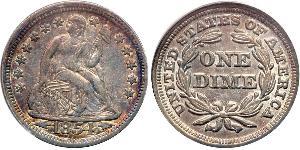 1 Dime / 10 Cent Estados Unidos de América (1776 - ) Plata 