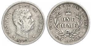 1 Dime / 10 Cent Vereinigten Staaten von Amerika (1776 - ) Silber David Kalākaua