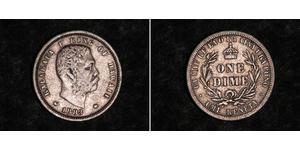 1 Dime / 10 Cent Vereinigten Staaten von Amerika (1776 - ) Silber David Kalākaua