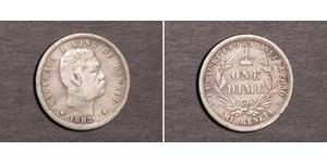 1 Dime / 10 Cent Vereinigten Staaten von Amerika (1776 - ) Silber David Kalākaua