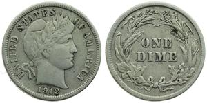 1 Dime / 10 Cent Vereinigten Staaten von Amerika (1776 - ) Silber/Kupfer 