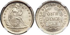 1 Dime / 10 Cent Vereinigten Staaten von Amerika (1776 - ) Silber/Kupfer 