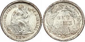 1 Dime / 10 Cent Vereinigten Staaten von Amerika (1776 - ) Silber/Kupfer 