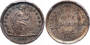 1 Dime / 10 Cent Vereinigten Staaten von Amerika (1776 - ) Silber/Kupfer 