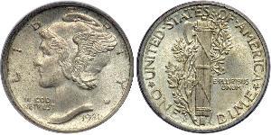 1 Dime / 10 Cent Vereinigten Staaten von Amerika (1776 - ) Silber/Kupfer 
