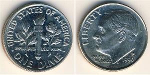 1 Dime / 10 Cent 美利堅合眾國 (1776 - ) 銀 