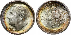 1 Dime / 10 Cent 美利堅合眾國 (1776 - ) 銀 