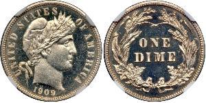 1 Dime / 10 Cent 美利堅合眾國 (1776 - ) 銀/銅 
