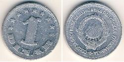 1 Dinar Socialist Federal Republic of Yugoslavia (1943 -1992) Aluminium 