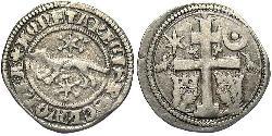 1 Dinar Croatie Argent Béla IV de Hongrie (1206 - 1270)