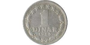 1 Dinar Sozialistische Föderative Republik Jugoslawien (1943 -1992) Kupfer/Nickel 