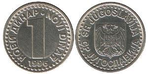 1 Dinar Sozialistische Föderative Republik Jugoslawien (1943 -1992) Kupfer/Zink 