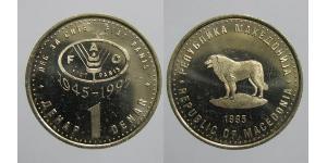 1 Dinar Nordmazedonien (1991 - ) Messing 