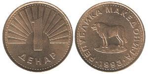 1 Dinar Nordmazedonien (1991 - ) Messing 