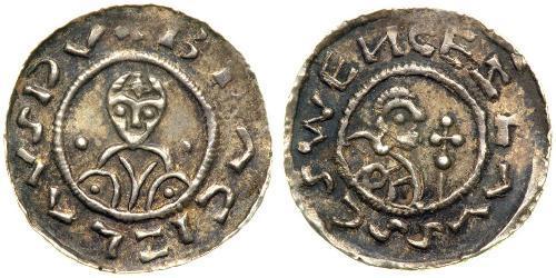 1 Dinar Böhmen Silber Bretislaus I, Duke of Bohemia (1005-1055)