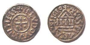 1 Dinar Fränkisches Reich (481-843) Silber Ludwig der Fromme (778-840)