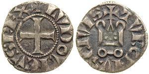 1 Dinar Kingdom of France (843-1791) Silber Ludwig IX (1214-1270)