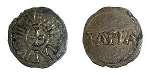 1 Dinar Kingdom of France (843-1791) Silber Lothar I (795 -855)