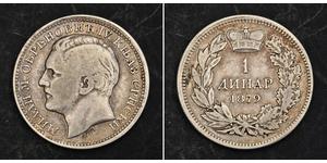 1 Dinar Serbien Silber Milan I. (Serbien)